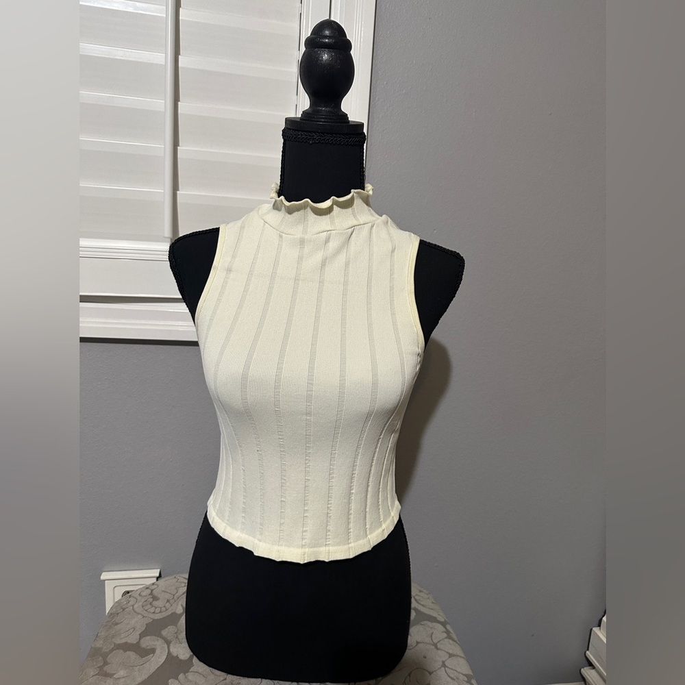 Pale Yellow Sleeveless Top
